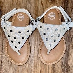 Wonder nation girls floral sandals. Never worn! White, Size 5